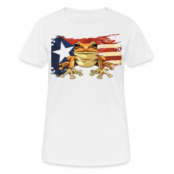 Coqui Frosch Symbol Taino Boricua Puerto - Frauen T-Shirt atmungsaktiv - Weiß - Vorne - AI Model Female 172 dark (172cm)