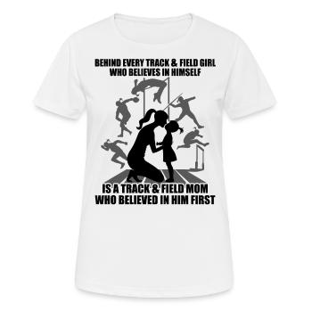 Leichtathletik Leichtathletikspiele - Frauen T-Shirt atmungsaktiv - Weiß - Vorne - AI Model Female 172 dark (172cm)