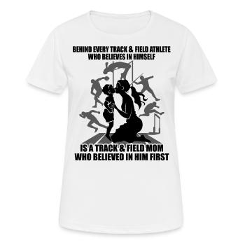 Athlétisme Jeux d’athlétisme - T-shirt respirant Femme - blanc - Devant - AI Model Female 172 dark (172cm)
