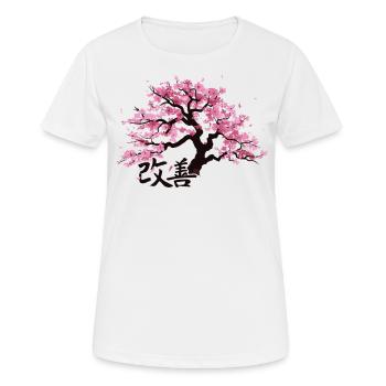Hiragana Katakana Kaizen-methode Kaizen - Frauen T-Shirt atmungsaktiv - Weiß - Vorne - AI Model Female 172 dark (172cm)