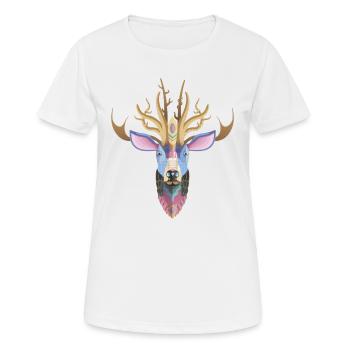 Colorful Dear - T-shirt respirant Femme - blanc - Devant - AI Model Female 172 dark (172cm)