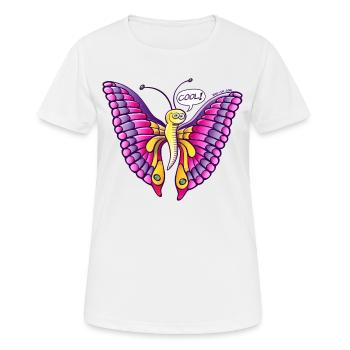 Papillon Coolorful - T-shirt respirant Femme - blanc - Devant - AI Model Female 172 dark (172cm)