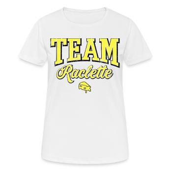 TEAM-RACLETTE - Frauen T-Shirt atmungsaktiv - Weiß - Vorne - AI Model Female 172 dark (172cm)