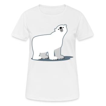Süß Cartoon-Eisbär von Cheerful Madness!! - Frauen T-Shirt atmungsaktiv - Weiß - Vorne - AI Model Female 172 dark (172cm)