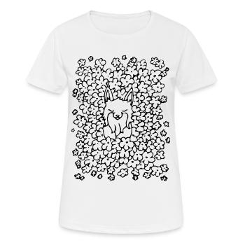 Fox in the flower sea - Women's Breathable T-Shirt - white - Front - AI Model Female 172 dark (172cm)