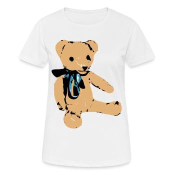 teddy bear teddy - Women's Breathable T-Shirt - white - Front - AI Model Female 172 dark (172cm)