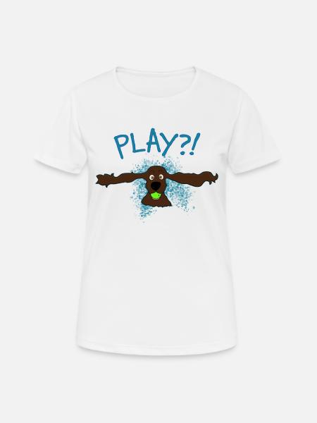 Cocker Spaniel Play ?! - Women's Breathable T-Shirt - white
