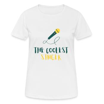 The Coolest Singer - Women's Breathable T-Shirt - white - Front - AI Model Female 172 dark (172cm)