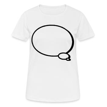 thinking bubble around - Women's Breathable T-Shirt - white - Front - AI Model Female 172 dark (172cm)