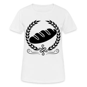 brot icon symbol kranz - Frauen T-Shirt atmungsaktiv - Weiß - Vorne - AI Model Female 172 dark (172cm)