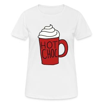 Heiße Schokolade - Frauen T-Shirt atmungsaktiv - Weiß - Vorne - AI Model Female 172 dark (172cm)