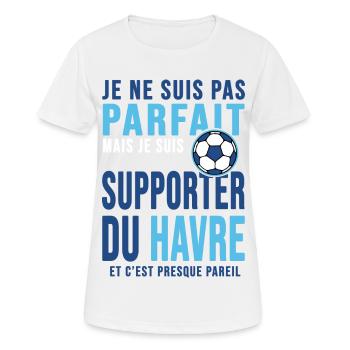 supporter foot le havre humour football du havre - T-shirt respirant Femme - blanc - Devant - AI Model Female 172 dark (172cm)