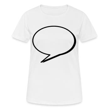sprechblase rund - Frauen T-Shirt atmungsaktiv - Weiß - Vorne - AI Model Female 172 dark (172cm)