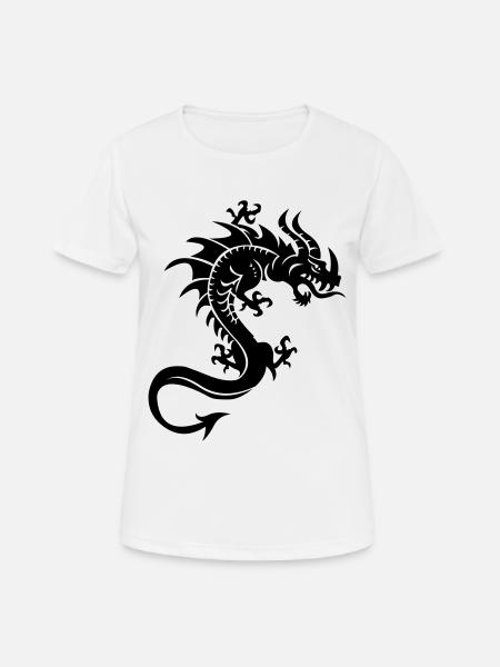 Dragon, Dragon, Tribal - Women's Breathable T-Shirt - white