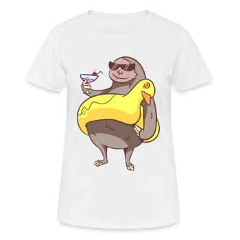Summer sloth - Women's Breathable T-Shirt - white - Front - AI Model Female 172 dark (172cm)