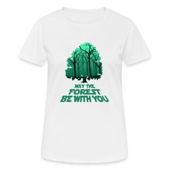 La forêt peut être avec vous - Conception - T-shirt respirant Femme - blanc - Devant - AI Model Female 172 dark (172cm)
