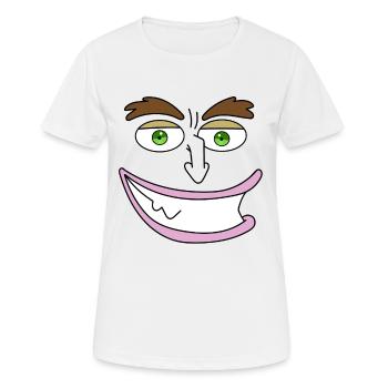 Big Mouth hormones Face Design Monster - T-shirt respirant Femme - blanc - Devant - AI Model Female 172 dark (172cm)