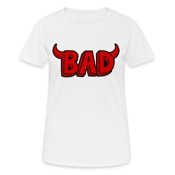 Bad ou mal - T-shirt respirant Femme - blanc - Devant - AI Model Female 172 dark (172cm)