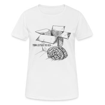 Anders denken - Frauen T-Shirt atmungsaktiv - Weiß - Vorne - AI Model Female 172 dark (172cm)