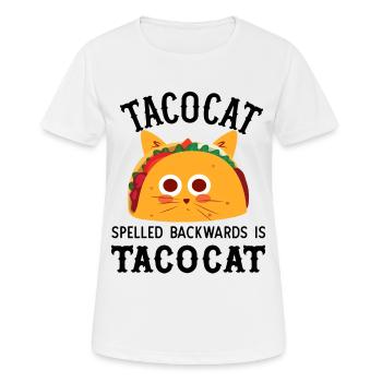 Tacocat spelled backwards is tacocat - Women's Breathable T-Shirt - white - Front - AI Model Female 172 dark (172cm)