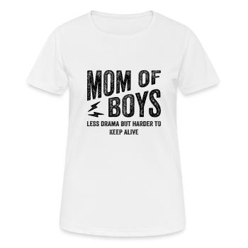 Maman des garçons t-shirt T-shirt - T-shirt respirant Femme - blanc - Devant - AI Model Female 172 dark (172cm)