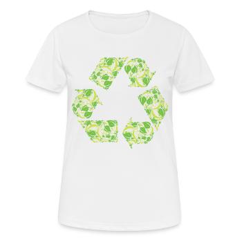 Recycler les feuilles d'arbres Nature Durable I Gift - T-shirt respirant Femme - blanc - Devant - AI Model Female 172 dark (172cm)