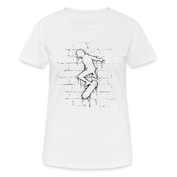 Urban Graffiti Street Art Kickflip Skater Skateboa - Women's Breathable T-Shirt - white - Front - AI Model Female 172 dark (172cm)