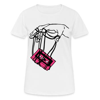 Manuels et bande - T-shirt respirant Femme - blanc - Devant - AI Model Female 172 dark (172cm)