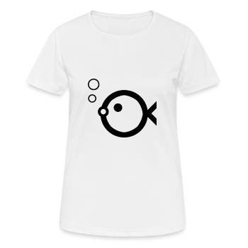Hobby Fische - Frauen T-Shirt atmungsaktiv - Weiß - Vorne - AI Model Female 172 dark (172cm)