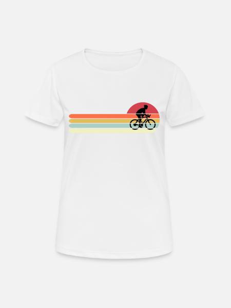 Funny Cycling Shirt, Retro Vintage Cycling Gift fo - Women's Breathable T-Shirt - white