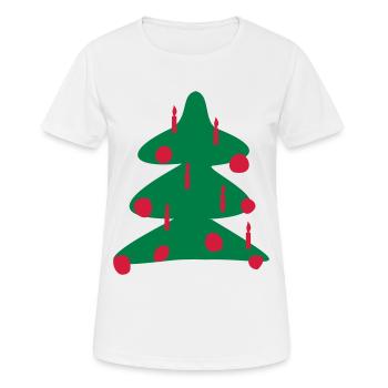 arbre de Noël - T-shirt respirant Femme - blanc - Devant - AI Model Female 172 dark (172cm)