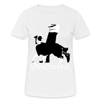 Obedience,Collie,Border Collie,Hundesport, - Frauen T-Shirt atmungsaktiv - Weiß - Vorne - AI Model Female 172 dark (172cm)
