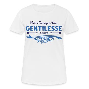 Mon temps de gentillesse a expiré - T-shirt respirant Femme - blanc - Devant - AI Model Female 172 dark (172cm)