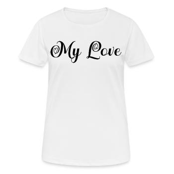 My love - Mon amour - Valentine's Day gift. - Women's Breathable T-Shirt - white - Front - AI Model Female 172 dark (172cm)