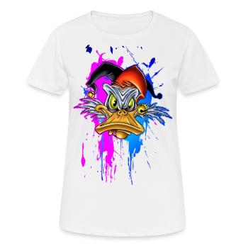 Crazy Duck - T-shirt respirant Femme - blanc - Devant - AI Model Female 172 dark (172cm)