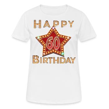 60. Geburtstag - Frauen T-Shirt atmungsaktiv - Weiß - Vorne - AI Model Female 172 dark (172cm)