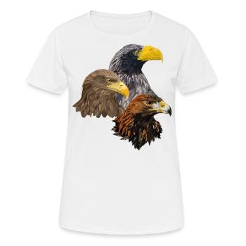 Oiseaux de proie - T-shirt respirant Femme - blanc - Devant - AI Model Female 172 dark (172cm)