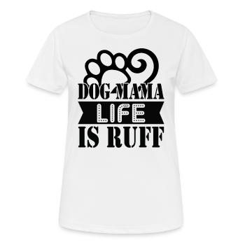 Dog mom Life is shaggy - Women's Breathable T-Shirt - white - Front - AI Model Female 172 dark (172cm)