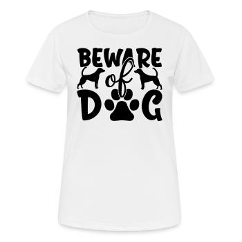 Beware of the dog - Women's Breathable T-Shirt - white - Front - AI Model Female 172 dark (172cm)