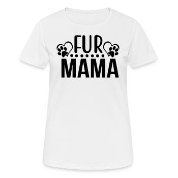 Maman de fourrure - T-shirt respirant Femme - blanc - Devant - AI Model Female 172 dark (172cm)