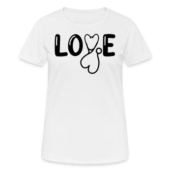Krankenschwester - Frauen T-Shirt atmungsaktiv - Weiß - Vorne - AI Model Female 172 dark (172cm)