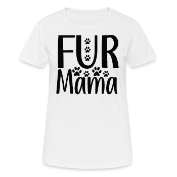 Maman de fourrure - T-shirt respirant Femme - blanc - Devant - AI Model Female 172 dark (172cm)