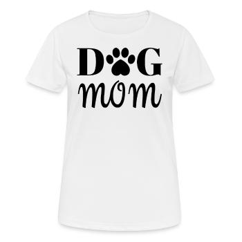Maman chien - T-shirt respirant Femme - blanc - Devant - AI Model Female 172 dark (172cm)
