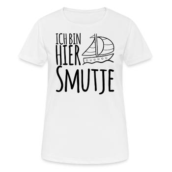 Ich bin hier Smutje - Frauen T-Shirt atmungsaktiv - Weiß - Vorne - AI Model Female 172 dark (172cm)