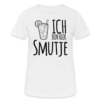 I'm here Smutje - Women's Breathable T-Shirt - white - Front - AI Model Female 172 dark (172cm)