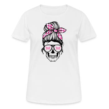 Papillons du cancer du sein - T-shirt respirant Femme - blanc - Devant - AI Model Female 172 dark (172cm)