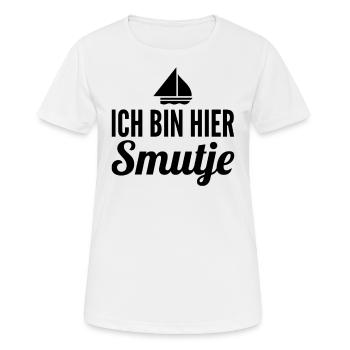 I'm here Smutje - Women's Breathable T-Shirt - white - Front - AI Model Female 172 dark (172cm)
