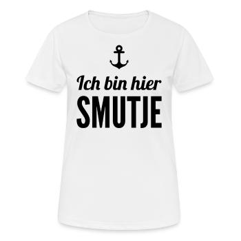 Ich bin hier Smutje - Frauen T-Shirt atmungsaktiv - Weiß - Vorne - AI Model Female 172 dark (172cm)