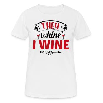 Ich Weine - Frauen T-Shirt atmungsaktiv - Weiß - Vorne - AI Model Female 172 dark (172cm)
