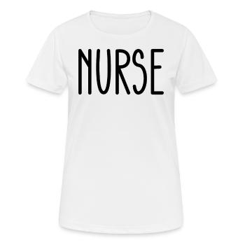 Krankenschwester - Frauen T-Shirt atmungsaktiv - Weiß - Vorne - AI Model Female 172 dark (172cm)